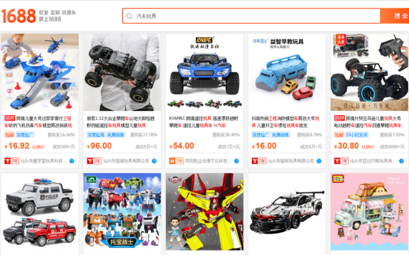 TOP 2 nguồn hàng bán buôn đồ chơi xe ô tô Trung Quốc 