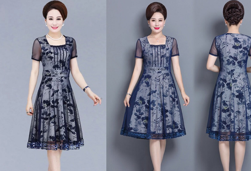 Đầm Sườn Xám Hoa Cho Nữ ĐầM Trung Quốc Truyền Thống Cạp Cao Trang Phục Váy  Người Già Trung Niên Bộ Đồ Hán Phục Tang - MixASale