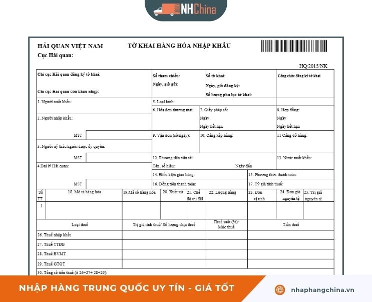Thủ tục nhập khẩu đồ gia dụng Trung Quốc