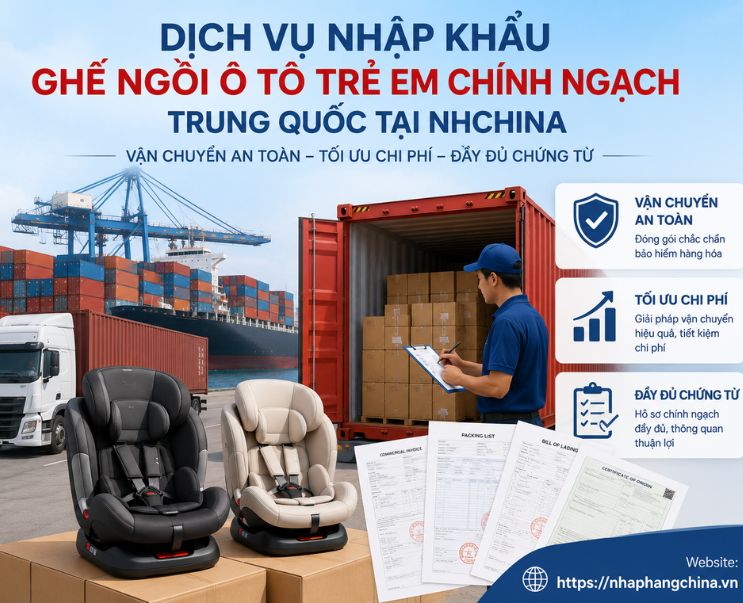 nhập khẩu ghế ngồi ô tô trẻ em trung quốc chính ngạch