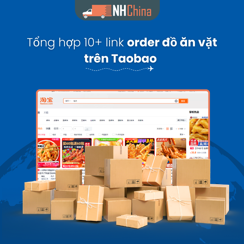 tổng hợp 10+ link đồ ăn vặt trên taobao